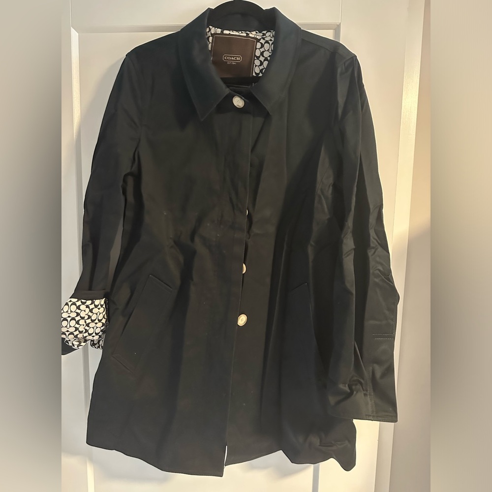 Coach knee length trench coat